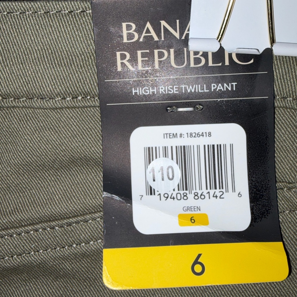 Sold- Similar Items in Closet!NWT Banana Republic High Rise Twill Pants - Picture 4 of 4